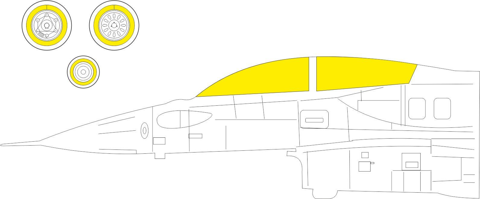 Mask 1/48 F-16D Block 30/40/50 (KIN)