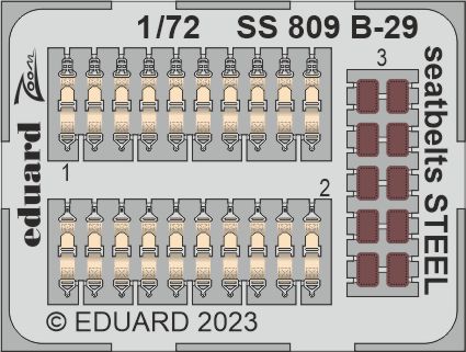1/72 B-29 seatbelts STEEL (H.2000/ACAD)