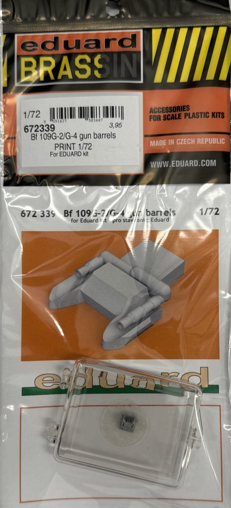 BRASSIN 1/72 Bf 109G-2/G-4 gun barrels PRINT (EDU)