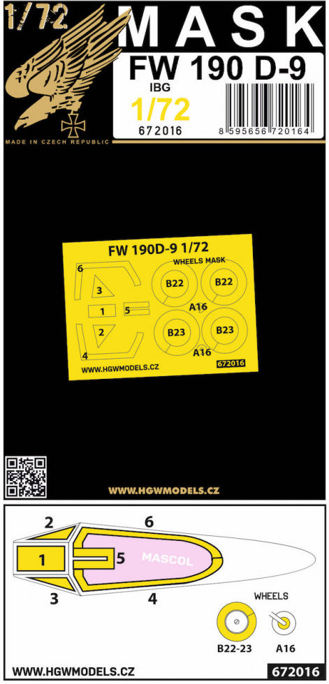 1/72 Mask FW 190 D-9 (IBG)