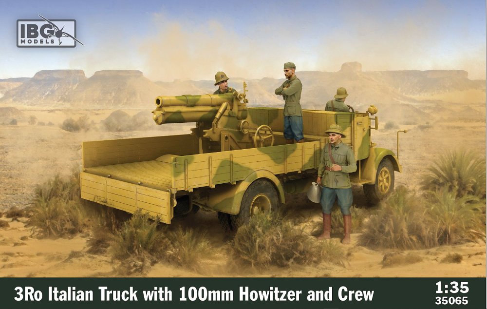 1/35 3Ro Italian Truck w/ 100mm Howitzer & Crew