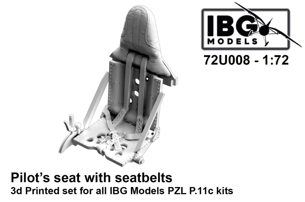 1/72 PZL P.11c Pilot's seat w/ seatbelts (3D-Pr.)