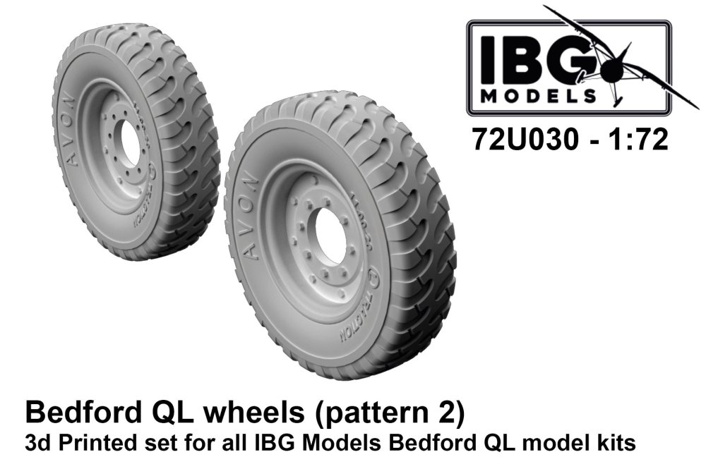 1/72 Bedford QL - wheels (pattern 2)