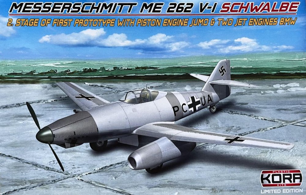 1/72 Me 262 V-1 Schwalbe, 2nd stage prototype