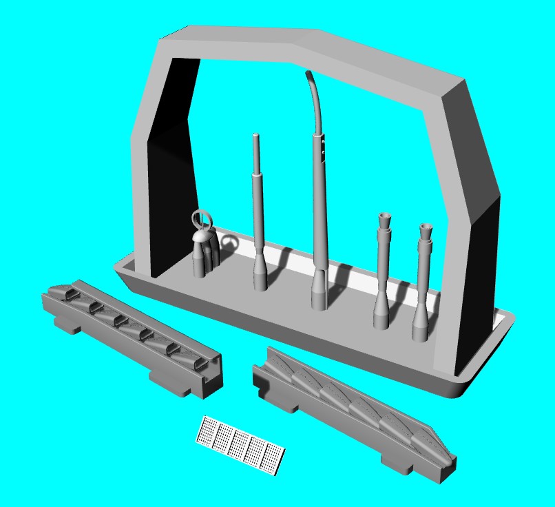 1/72 Bf 109G/K upgrade detail set, 3D-Printed (AZ)