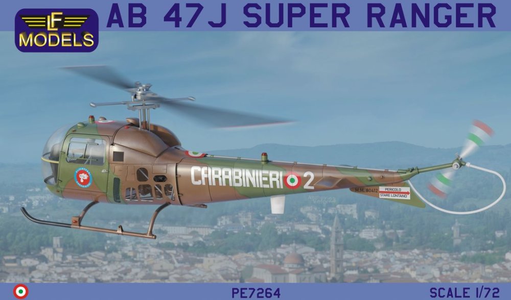 1/72 AB 47J Super Ranger (3x Italian camo)