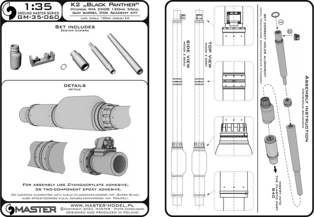 1/35 K2 Black Panther Hyundai WIA CN08 120mm 55cal