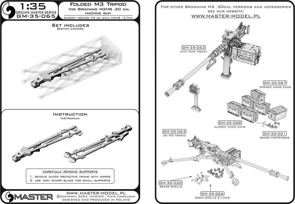 1/35 Browning M2HB 12,7mm - MG on M3 tripod WWII