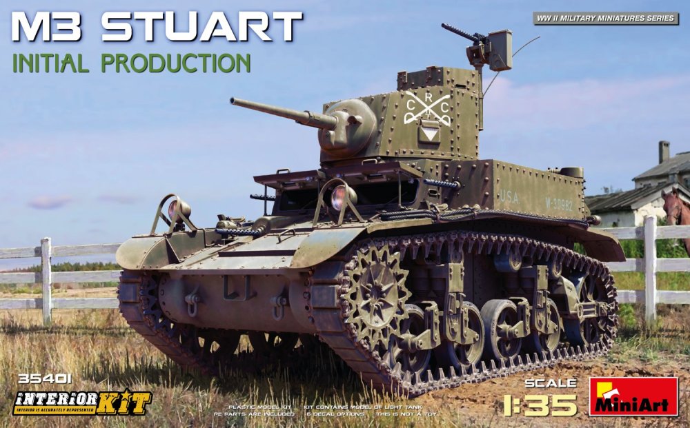 1/35 M3 Stuart Initial Prod. w/ Interior Kit