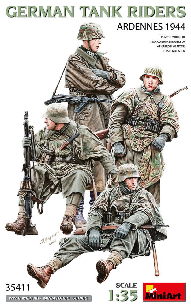 1/35 German Tank Riders, Ardennes 1944 (4 fig.)