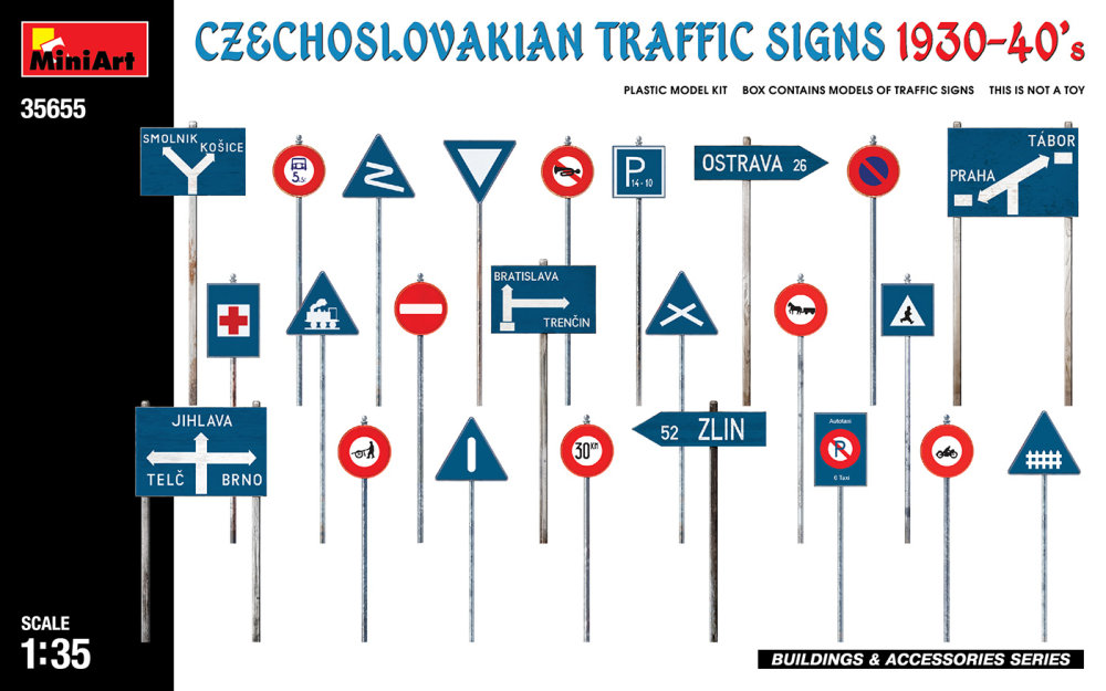 1/35 Czechoslovakian Traffic Signs 1930-40's