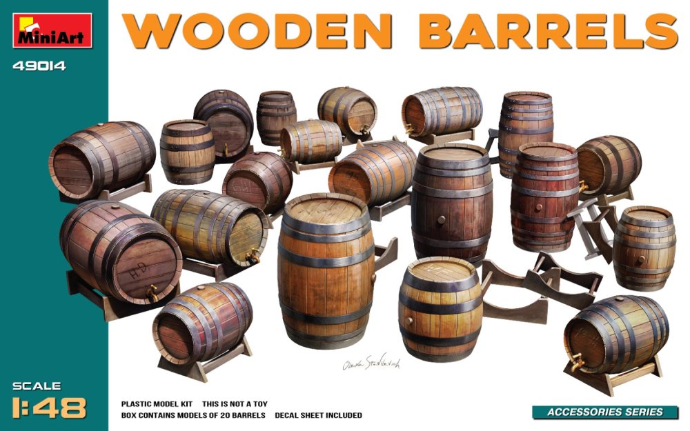 1/48 Wooden Barrels (20 pcs., incl. decals)