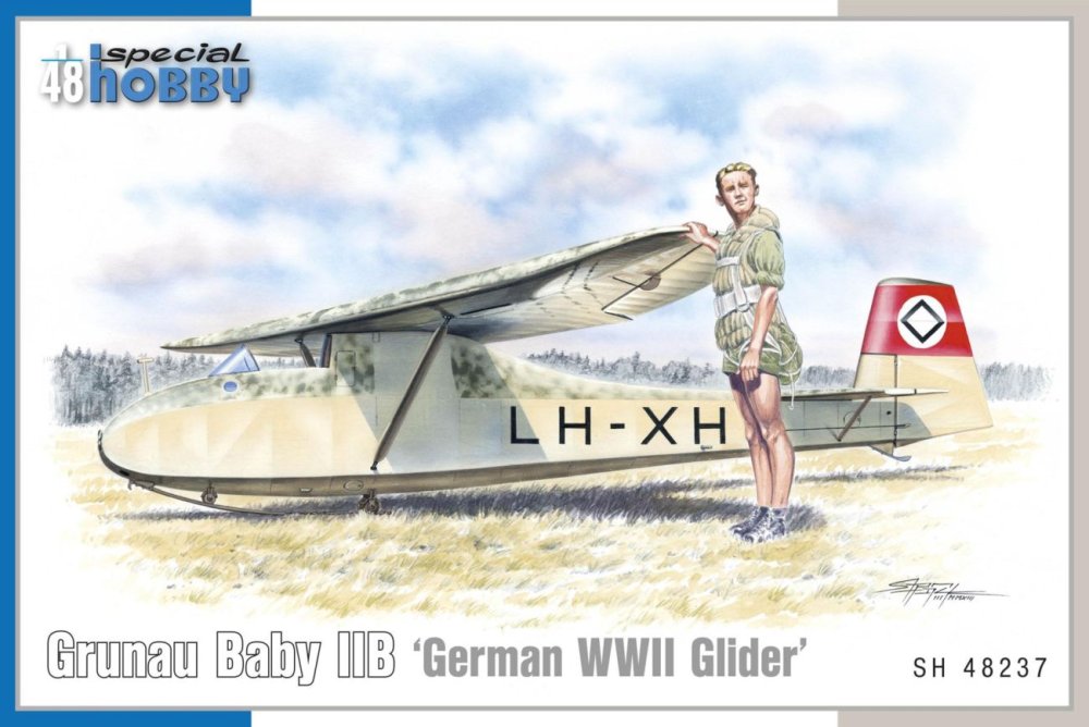 1/48 Grunau Baby IIB German WWII Glider (4x camo)
