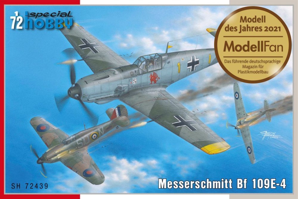 1/72 Messerschmitt Bf 109E-4 (4x camo)