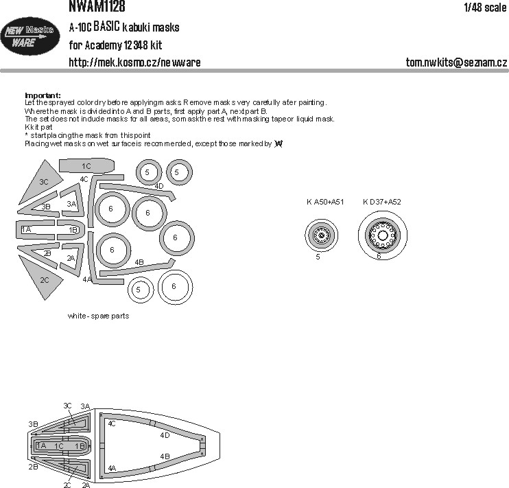 1/48 Mask A-10C BASIC (ACAD 12348)