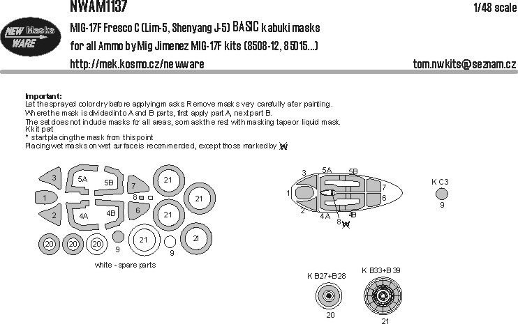 1/48 Mask MiG-17F Fresco C BASIC (AMMO)