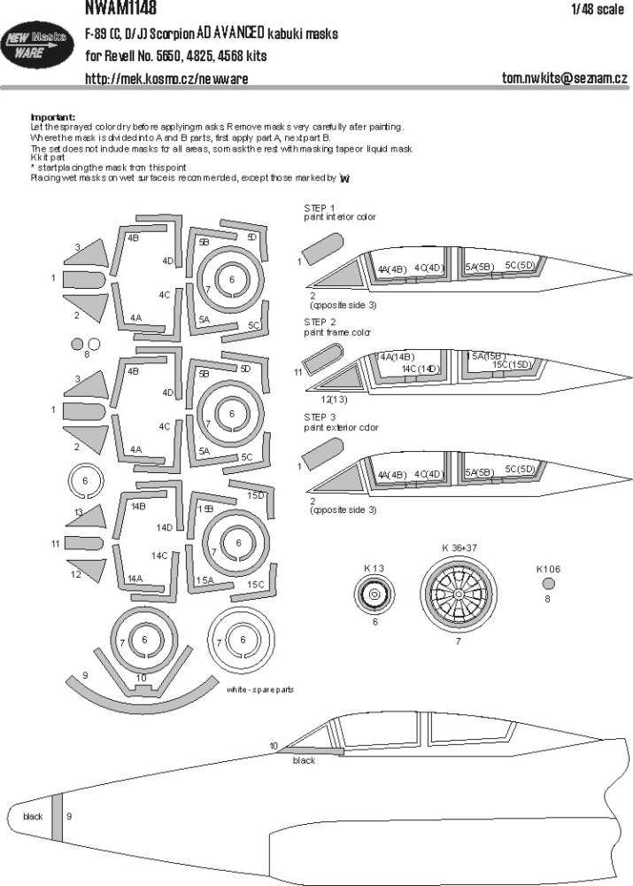 1/48 Mask F-89(C, D/J) Scorpion ADVANCED (REV)