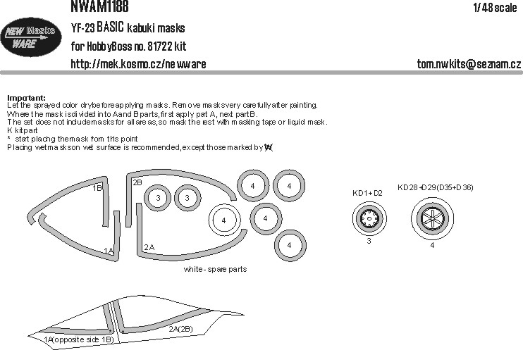 1/48 Mask YF-23 BASIC (HOBBYB)