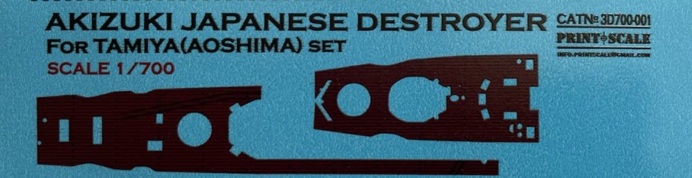 1/700 AKIZUKI JAPANESE DESTROYER (3D Print)