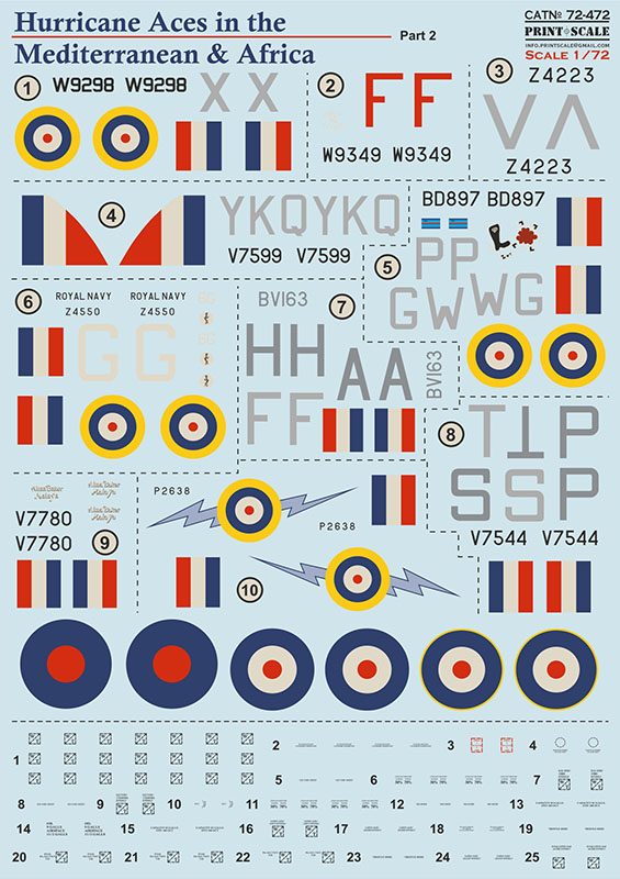 1/72 Hurricane Aces MTO & Africa - Part 2 (decal)