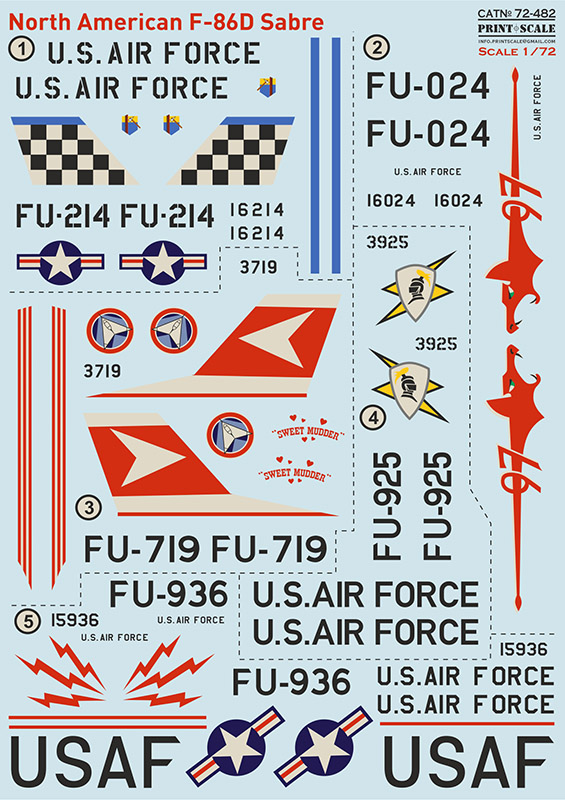 1/72 F-86D Sabre Dog (wet decal)