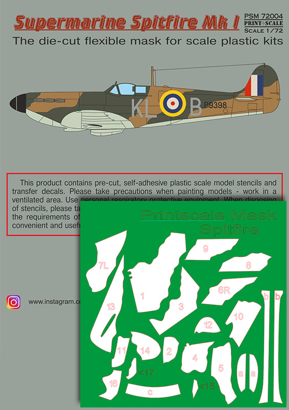 1/72 Mask&Decal Supermarine Spitfire Mk.1 Part 2