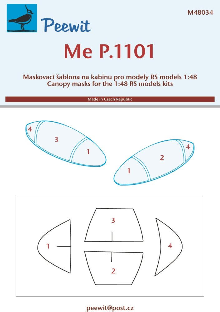 1/48 Canopy mask Me P.1101 (RSMOD)