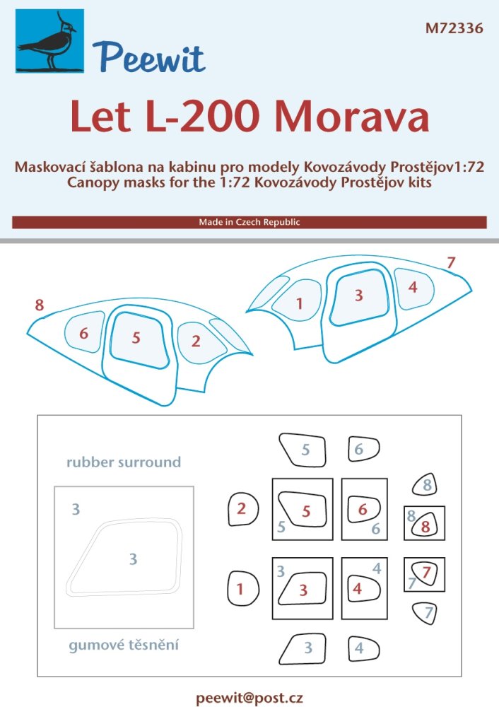 1/72 Canopy mask Let L-200 Morava (KP)