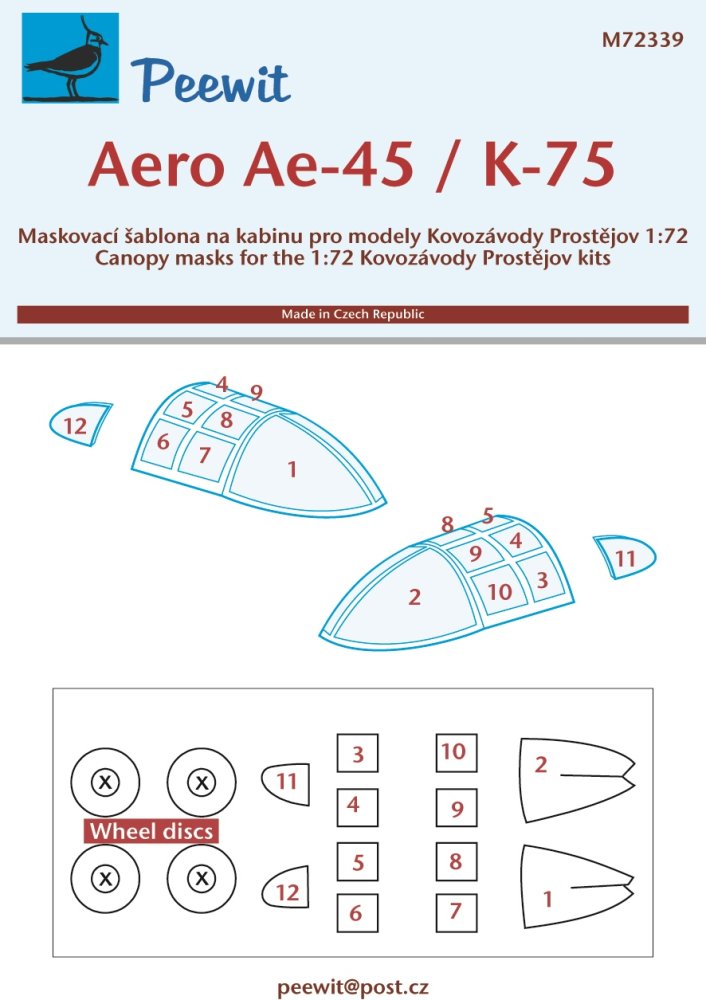 1/72 Canopy mask Aero Ae-45/K-75 (KP)