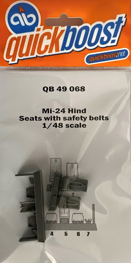 1/48 Mi-24 Hind seats with safety belts