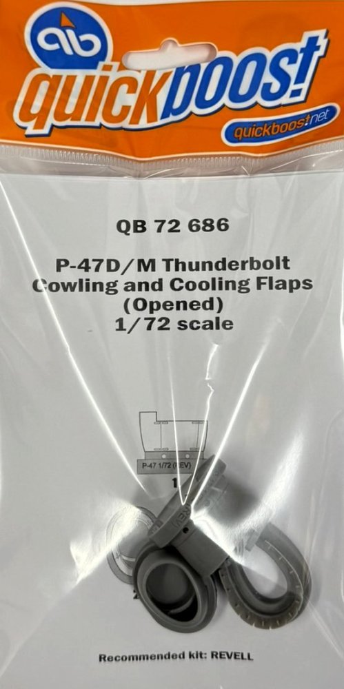 1/72 P-47D/M Thunderbolt cowling&cool.flaps opened