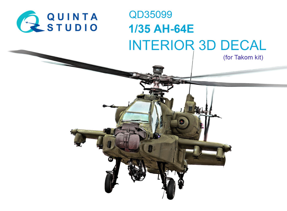 1/35 AH-64E 3D-Print.&colour.Interior (TAKOM)