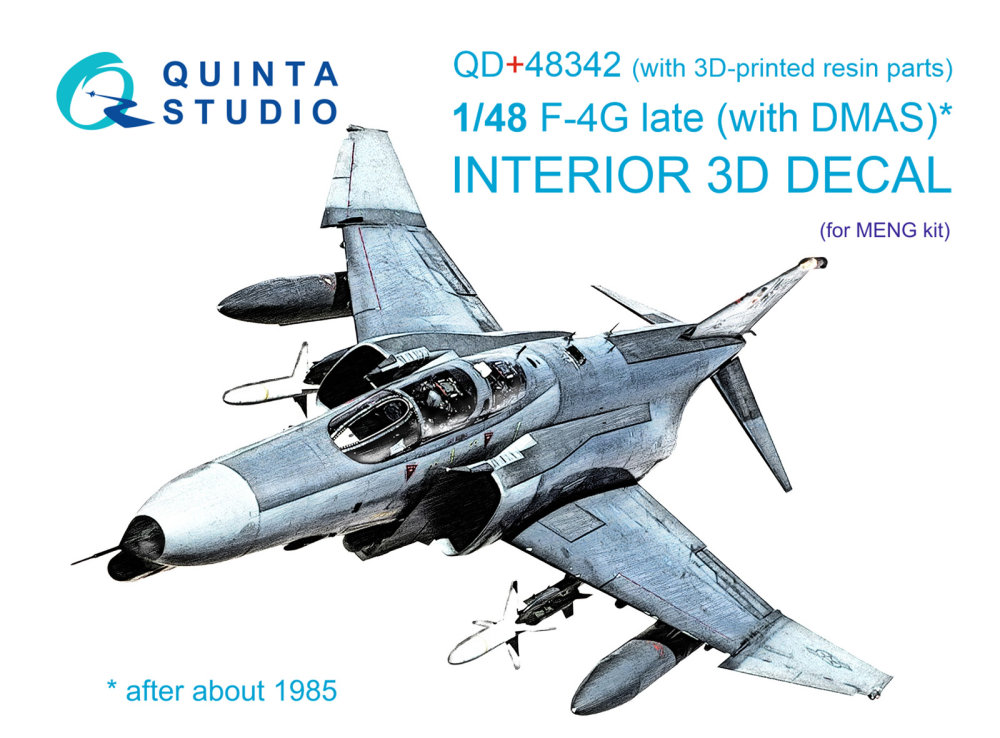 1/48 F-4G late 3D&col.Interior (MENG) w/ 3D resin