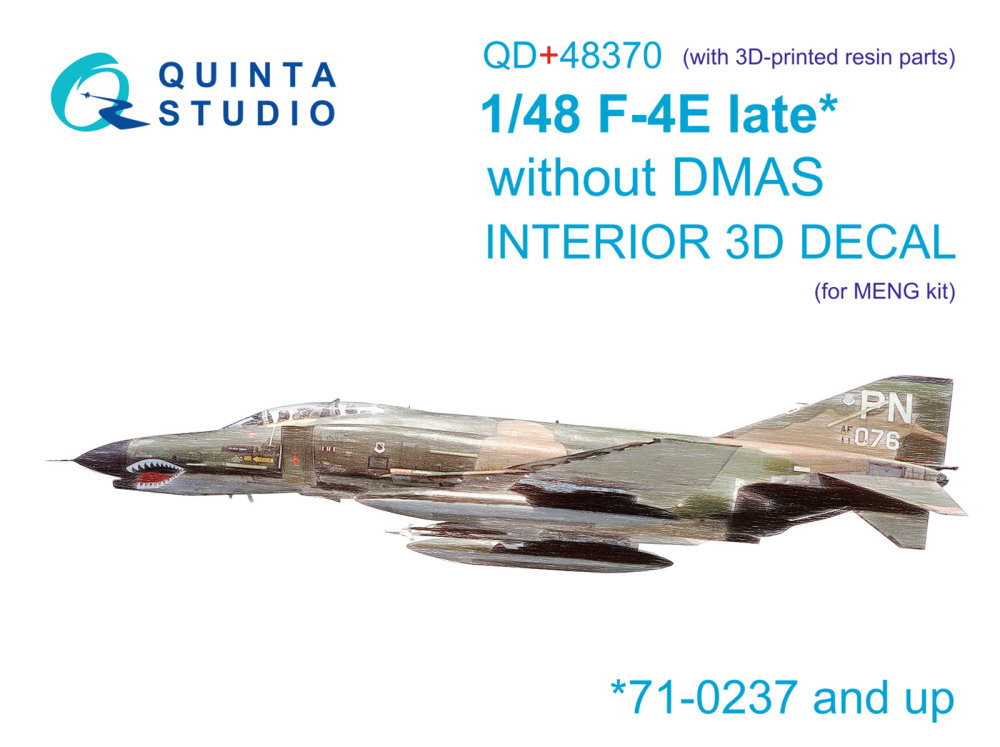 1/48 F-4E late w/o DMAS 3D&col.Interior w/ 3D res.