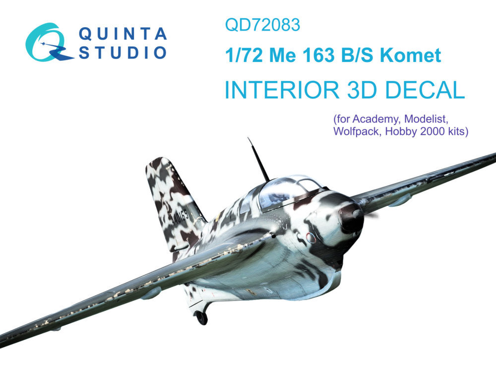 1/72 Me 163 3D-Print.&col.Interior (ACAD)