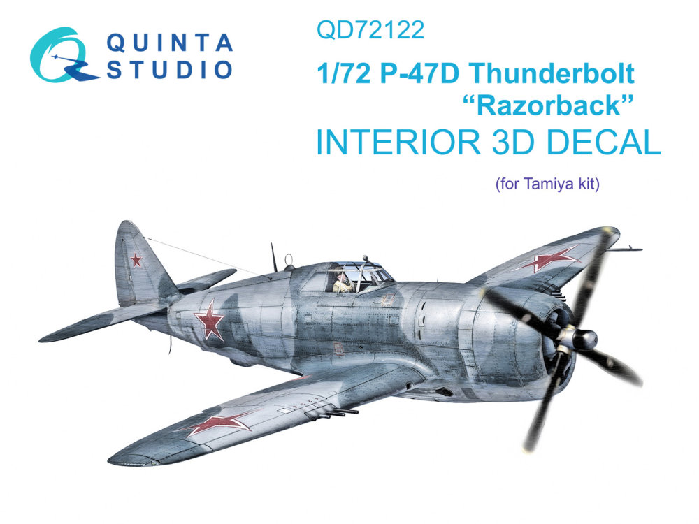 1/72 P-47D Thunderbolt Razorback 3D-Print.&col.Int