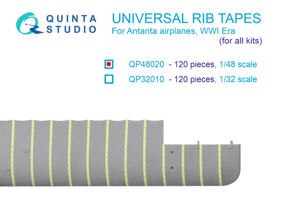 1/48 Universal rib tapes for Antanta, WWI/Post-WWI