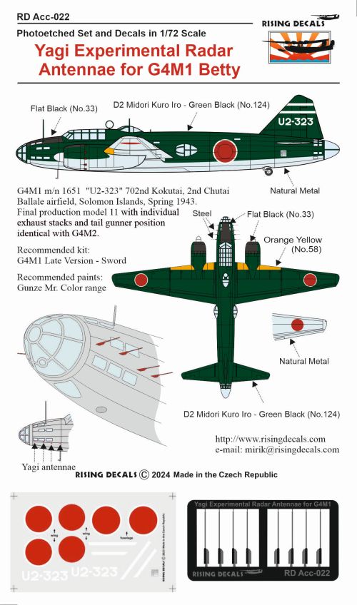 1/72 Yagi Experiment.Radar Antennae for G4M1 Betty