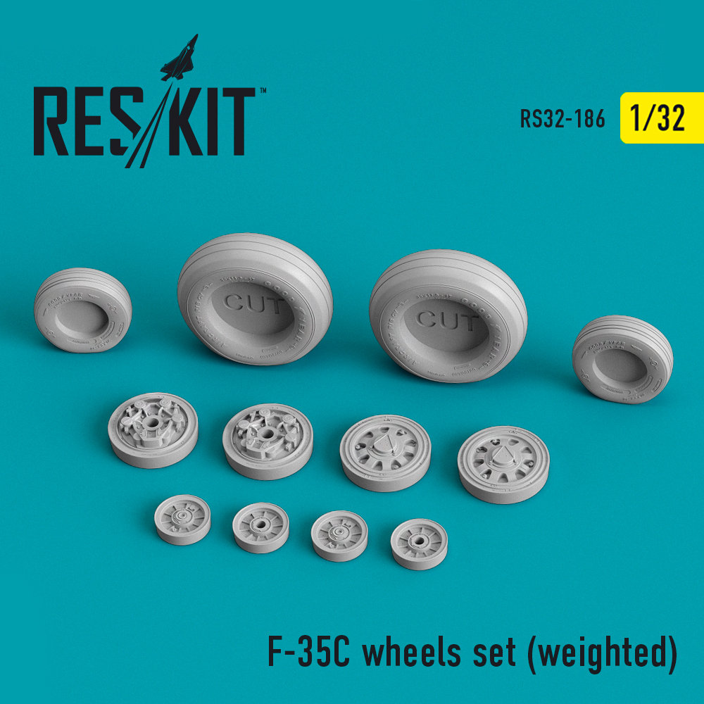 1/32 F-35C 'Lightning II' wheels set (weighted)