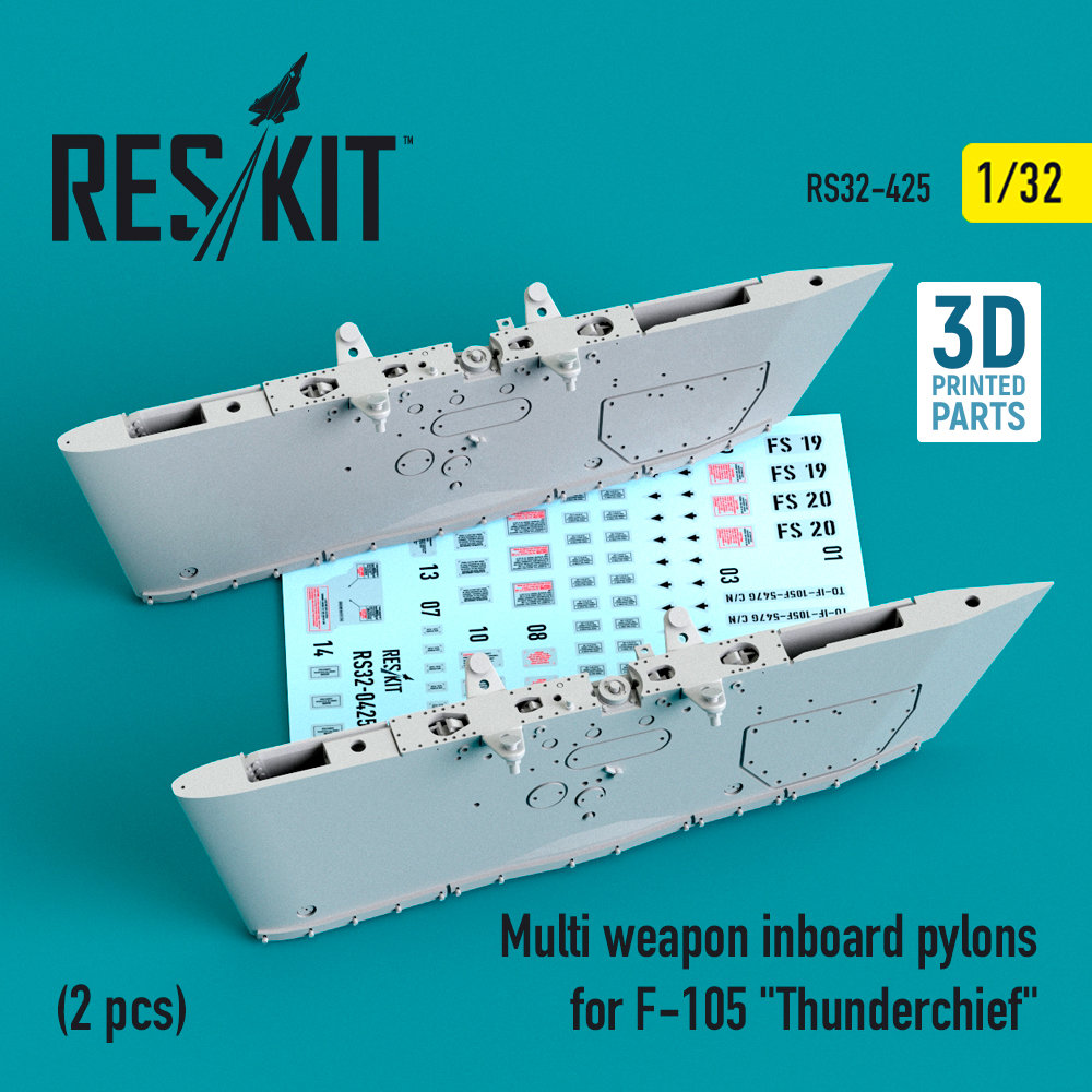 1/32 Multi weapon inboard pylons for F-105 (2 pcs)