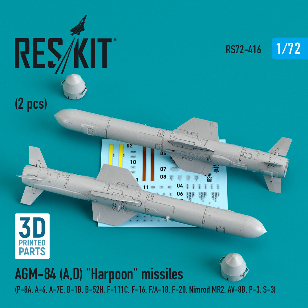 1/72 AGM-84 (A,D) 'Harpoon' missiles (2 pcs.) 