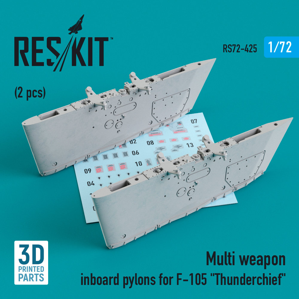 1/72 Multi weapon inboard pylons for F-105 (2 pcs)