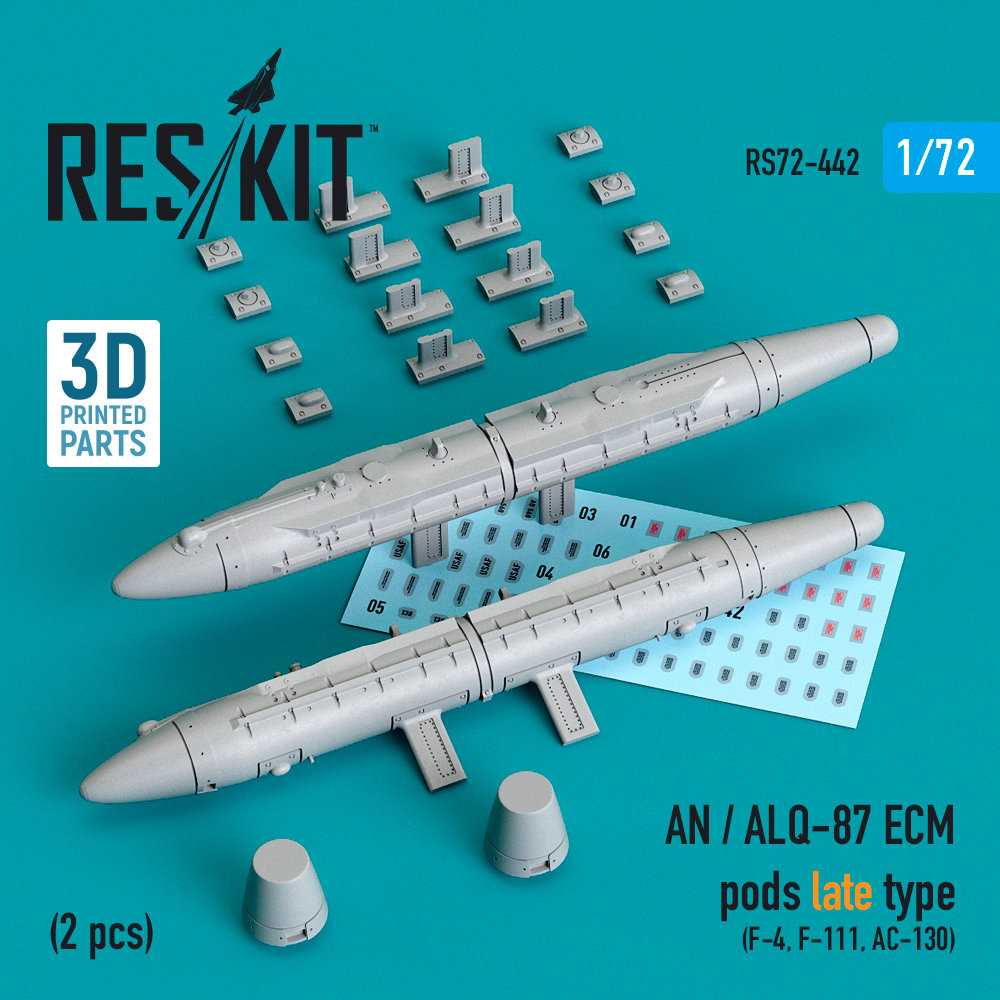 1/72 AN / ALQ-87 ECM pods late type - 2 pcs.