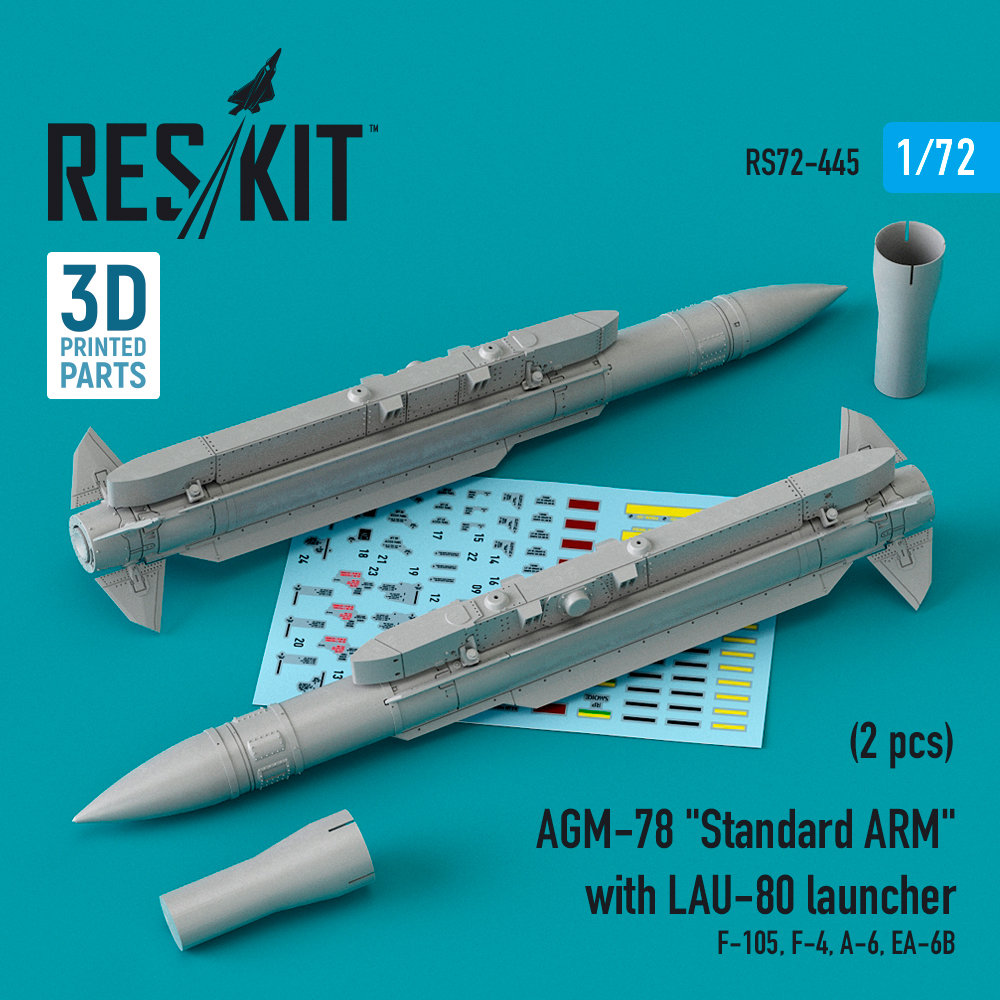 1/72 AGM-78 'Standard ARM' w/ LAU-80 launcher (2x)
