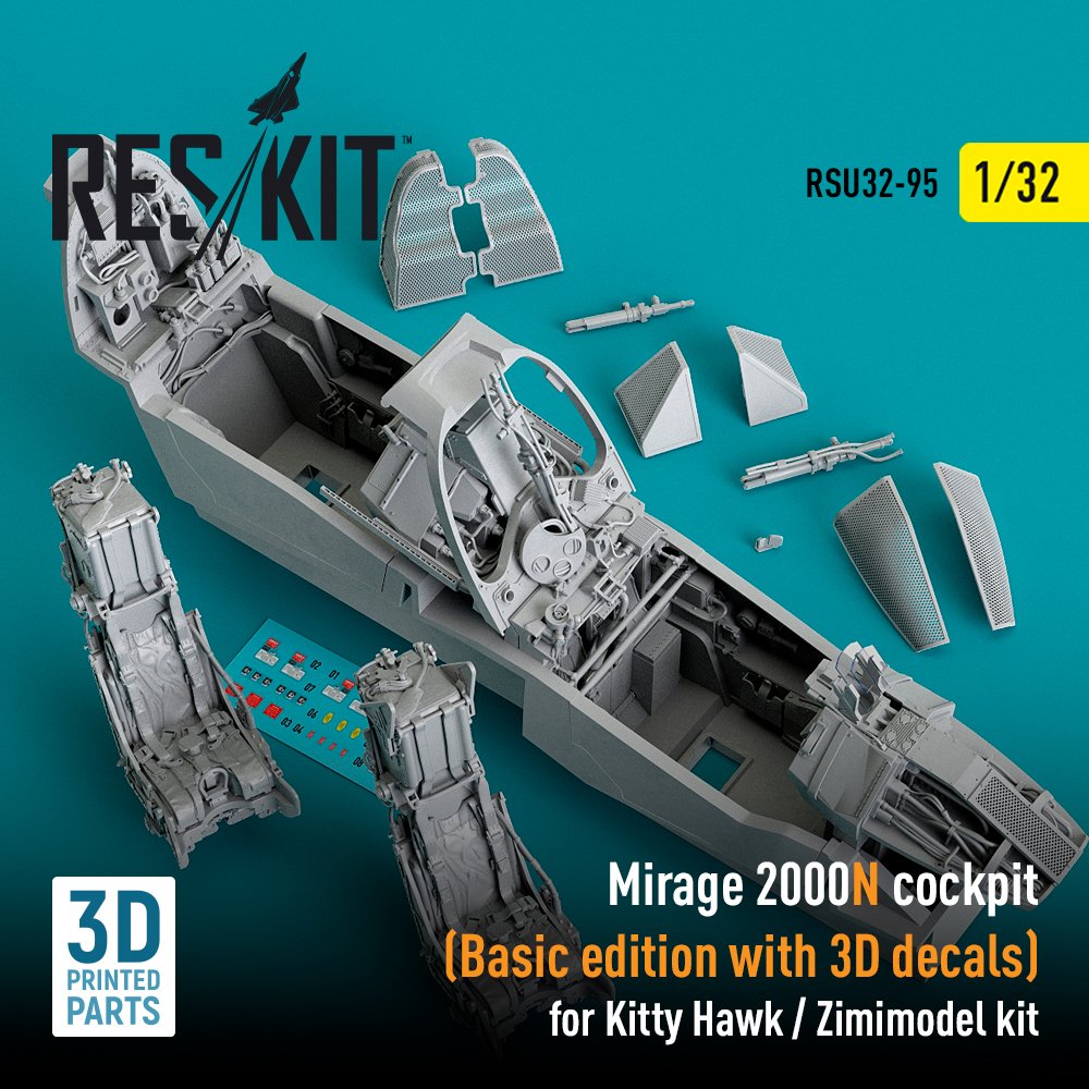 1/32 Mirage 2000N cockpit Basic edition w/ 3D dec.