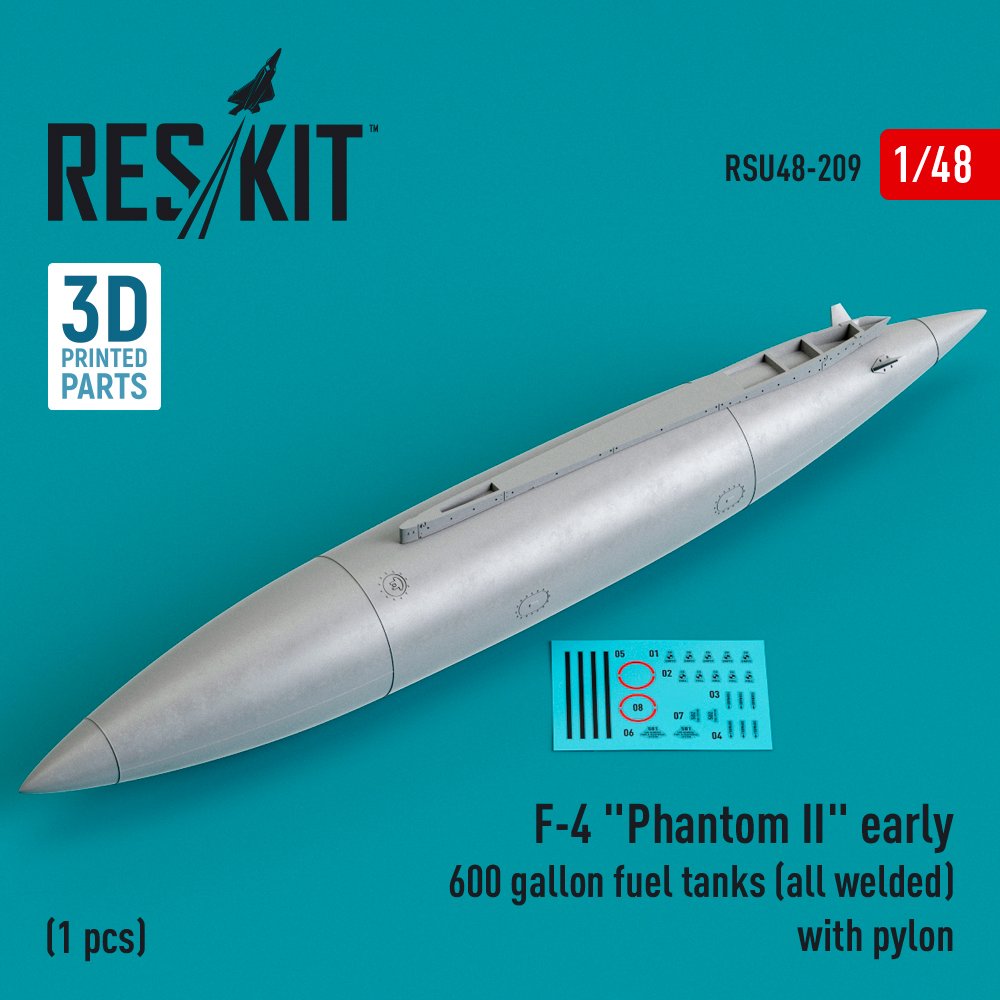 1/48 F-4 'Phantom II' early 600 gallon fuel tanks 