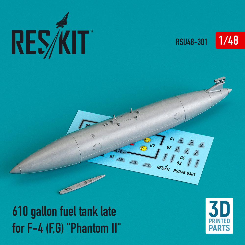 1/48 610 gallon fuel tank late F-4 (F,G) Phant. II