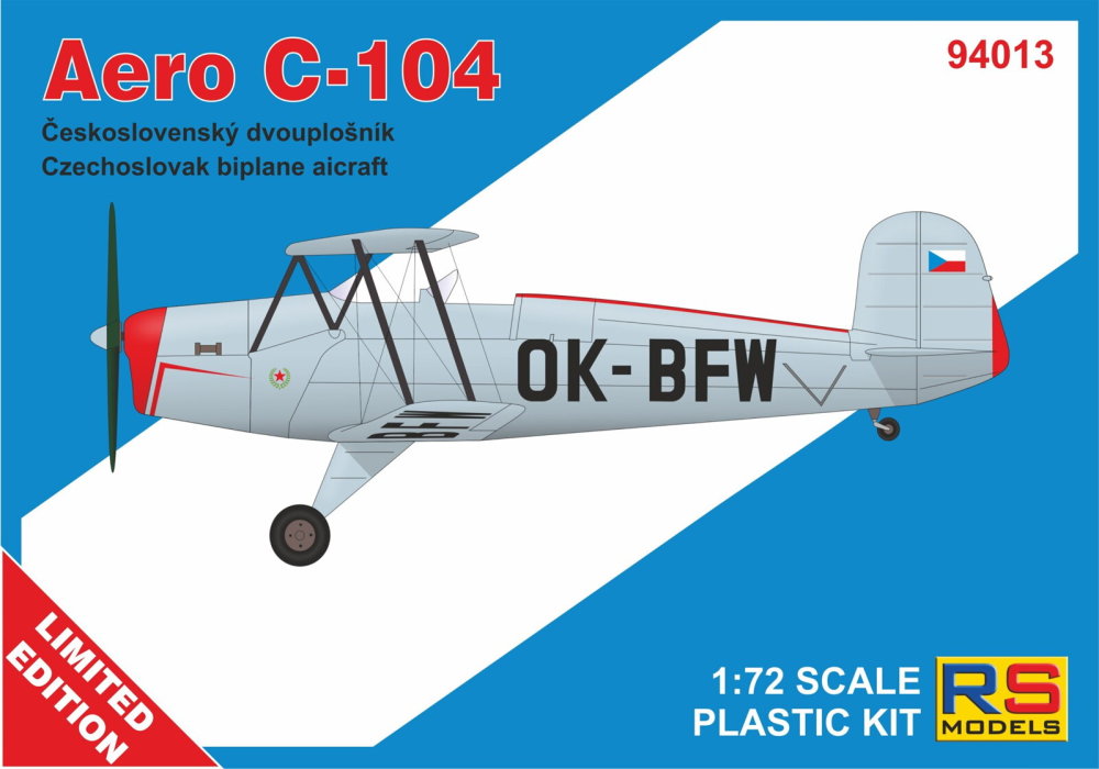 1/72 Aero C-104 Czechoslovak biplane aircraft