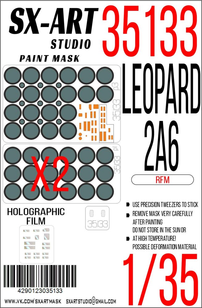 1/35 Paint mask Leopard 2A6 (RFM)