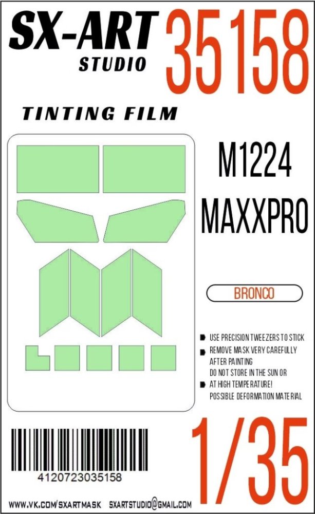 1/35 Tinting Film M1224 MaxxPro (BRONCO)